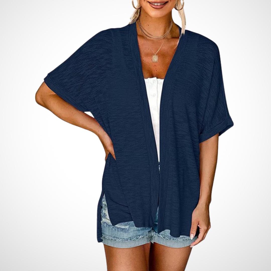 Women's Flowy Short Sleeve Cardigan