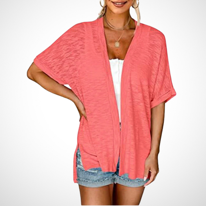 Women's Flowy Short Sleeve Cardigan