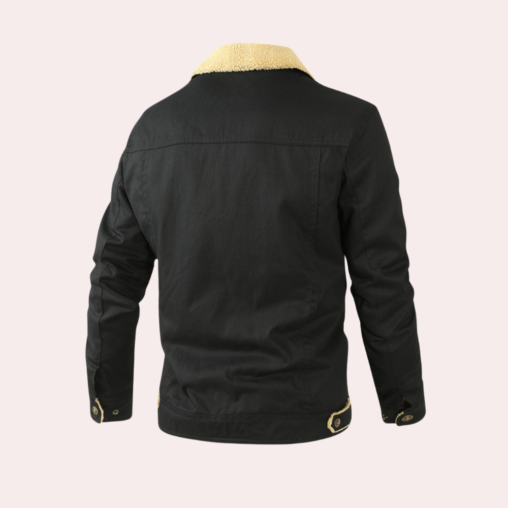 Winter Jacket Sherpa Lined Casual Men