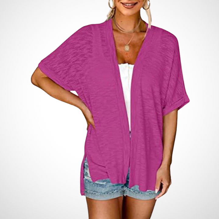Women's Flowy Short Sleeve Cardigan