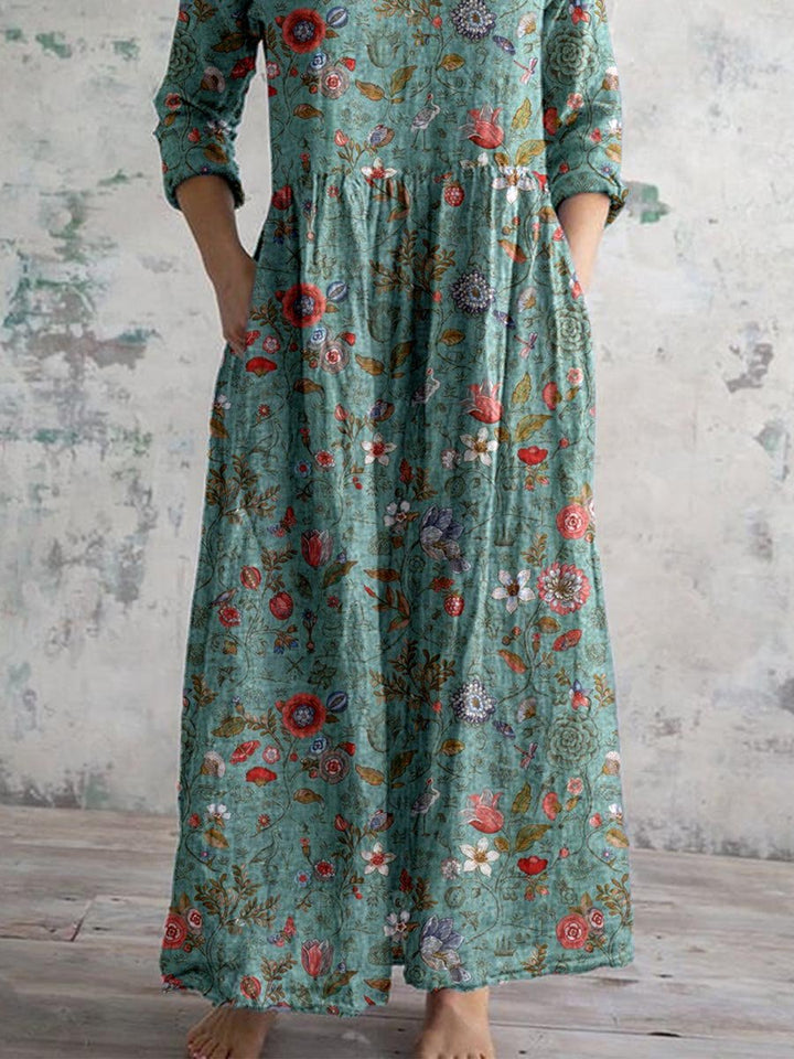 Calista | V-neck Floral Dress 2