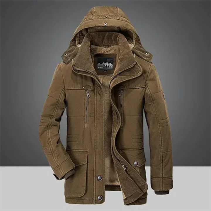 Hooded Winter Jacket with Timeless Design for Men