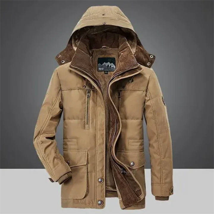 Hooded Winter Jacket with Timeless Design for Men