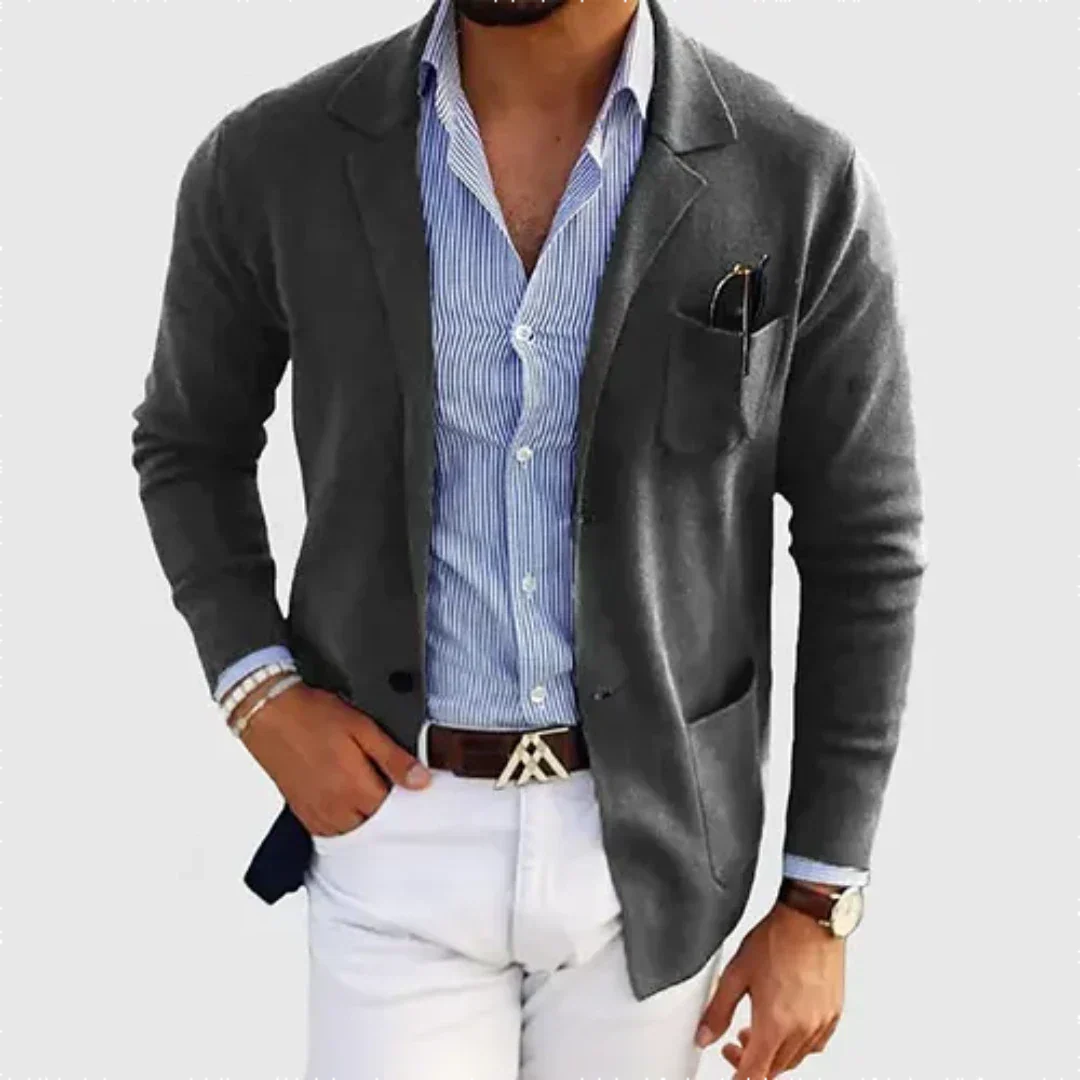 Casual Work Blazer with Relaxed Cut for Men