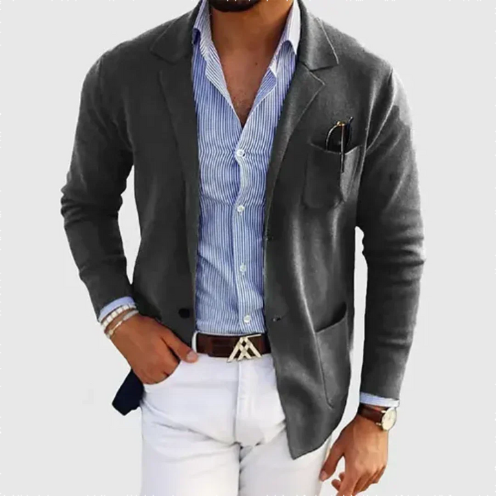 Casual Work Blazer with Relaxed Cut for Men