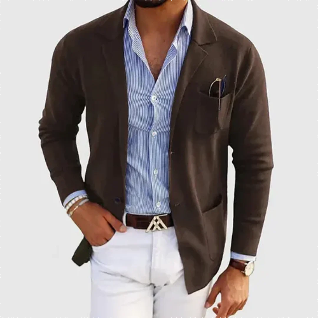 Casual Work Blazer with Relaxed Cut for Men