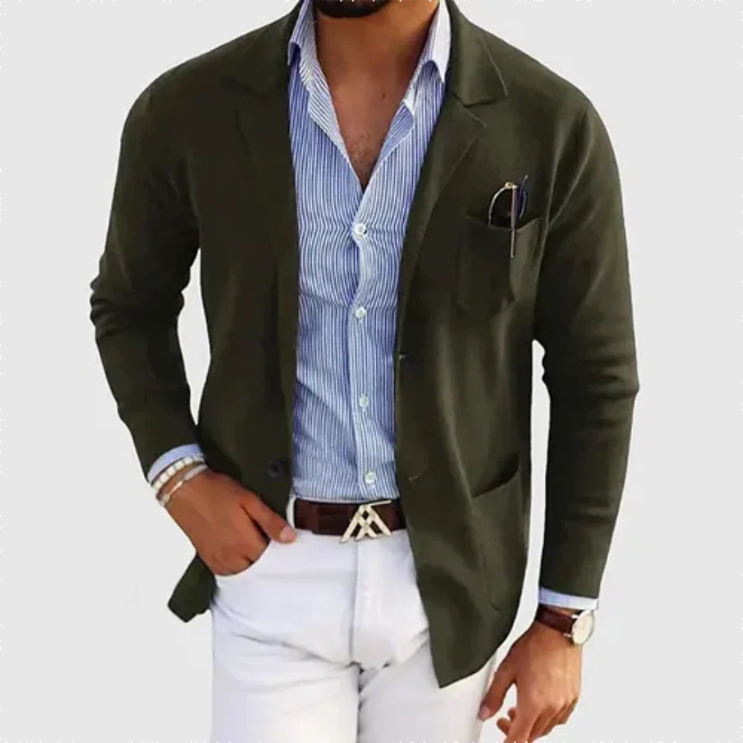 Casual Work Blazer with Relaxed Cut for Men