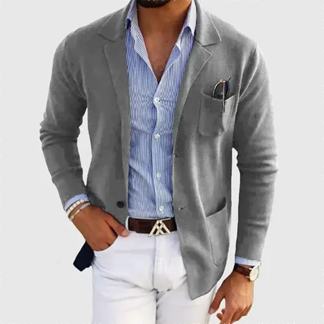 Casual Work Blazer with Relaxed Cut for Men