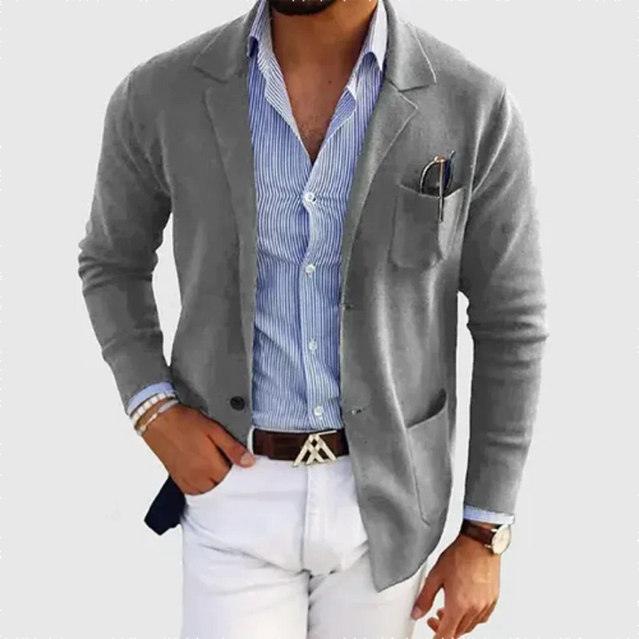 Casual Work Blazer with Relaxed Cut for Men