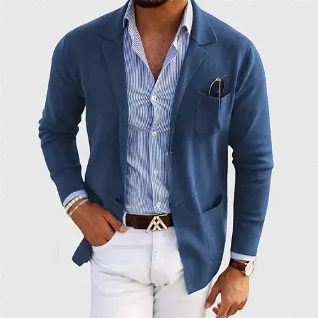 Casual Work Blazer with Relaxed Cut for Men