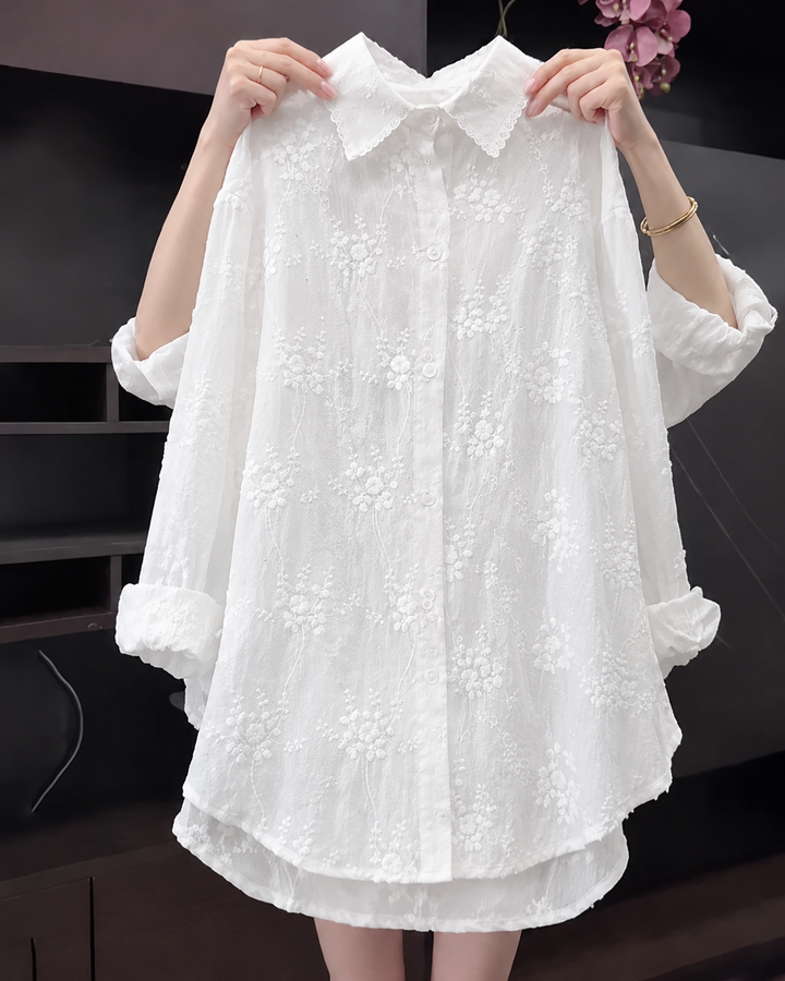 Women's Floral Dropped Shoulder Shirt