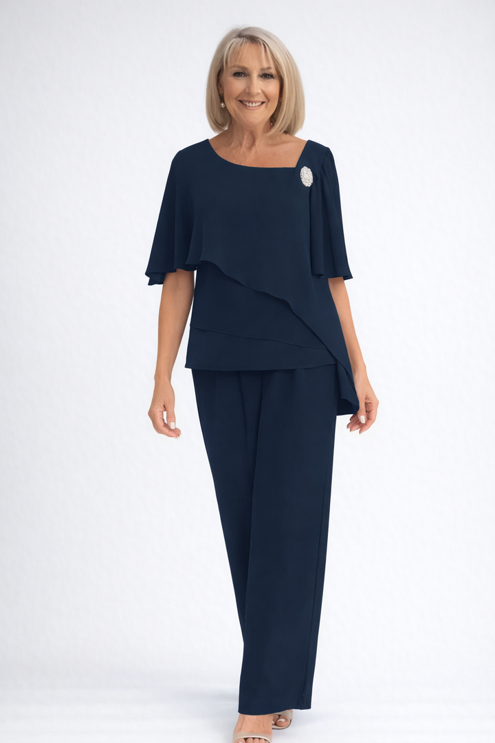 Olivia | Women's Formal Two Piece Set with Overlay Top