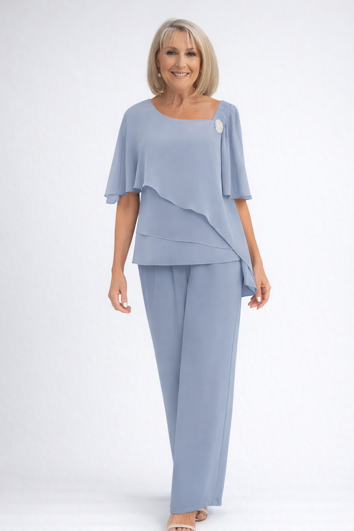Olivia | Women's Formal Two Piece Set with Overlay Top
