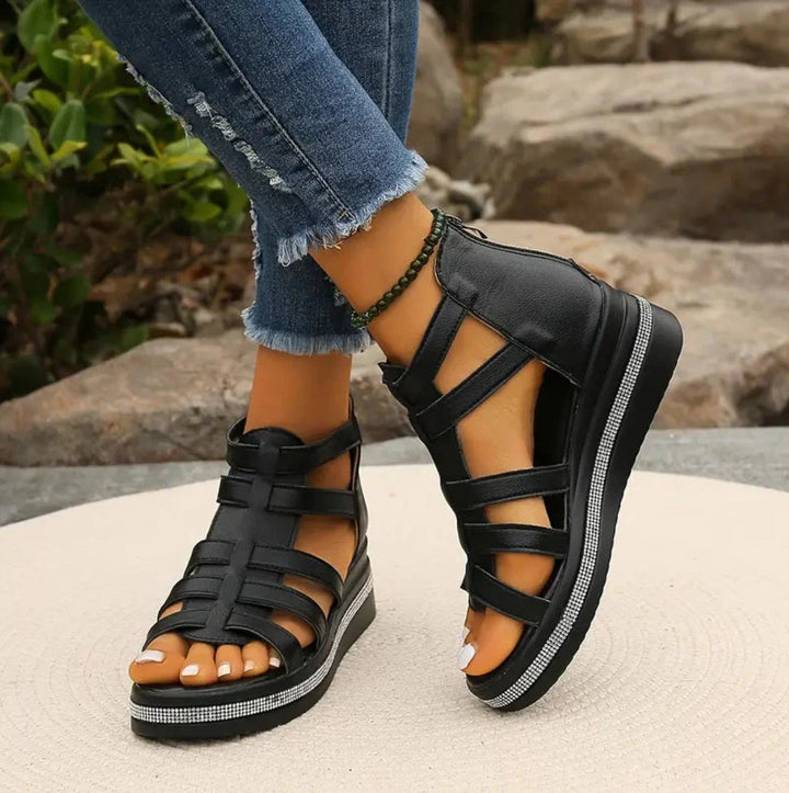 Freya | Women's Wedge Sandals Strappy Open Toe