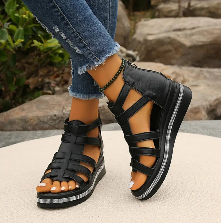 Freya | Women's Wedge Sandals Strappy Open Toe