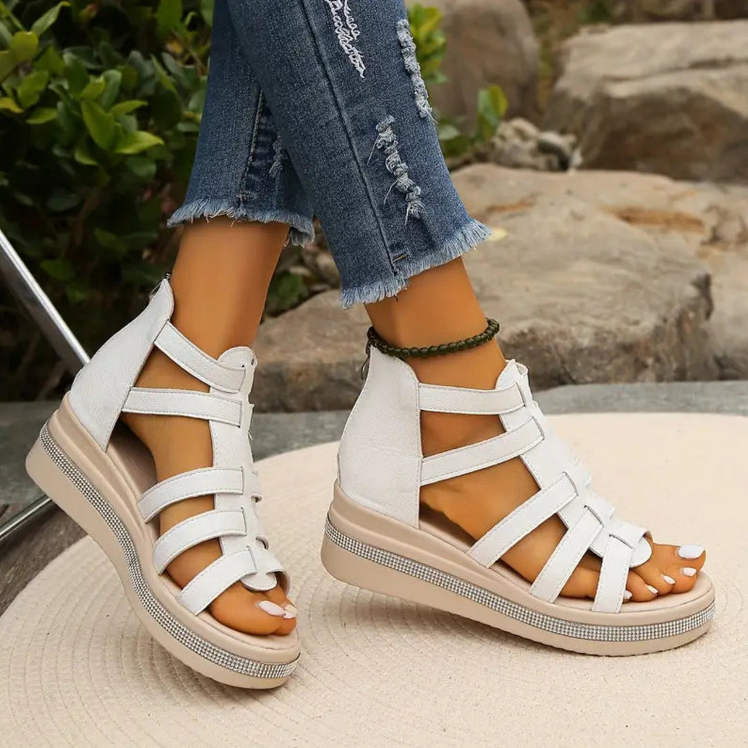 Freya | Women's Wedge Sandals Strappy Open Toe