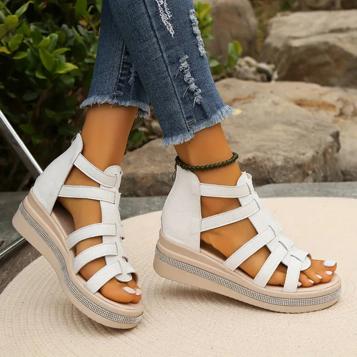 Freya | Women's Wedge Sandals Strappy Open Toe