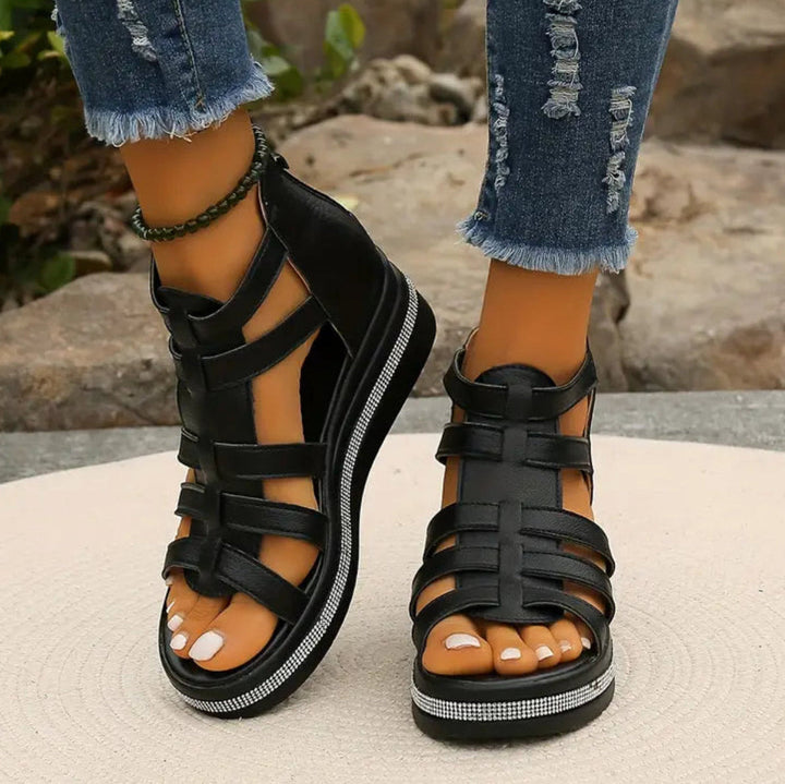 Freya | Women's Wedge Sandals Strappy Open Toe