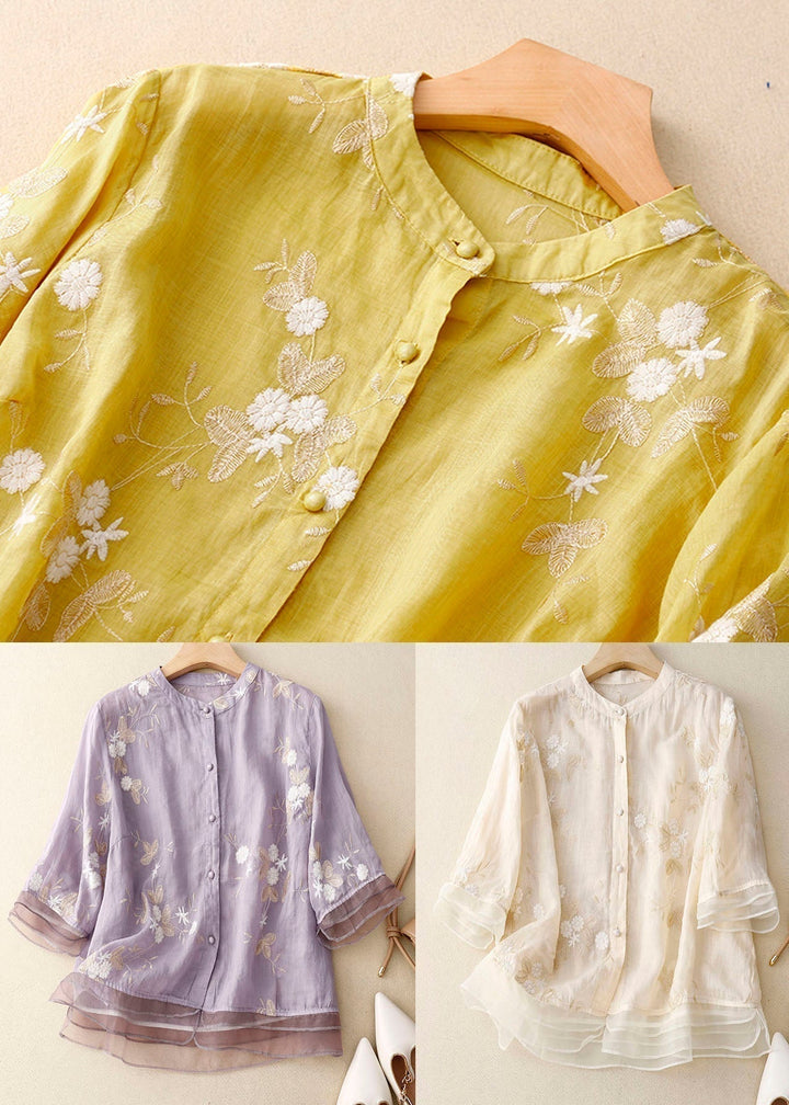 Women's Floral Accent Chic Blouse