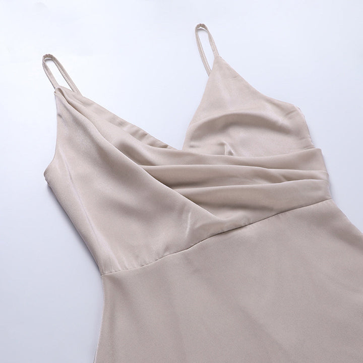 Women's Evening Cross-Neck Maxi Dress