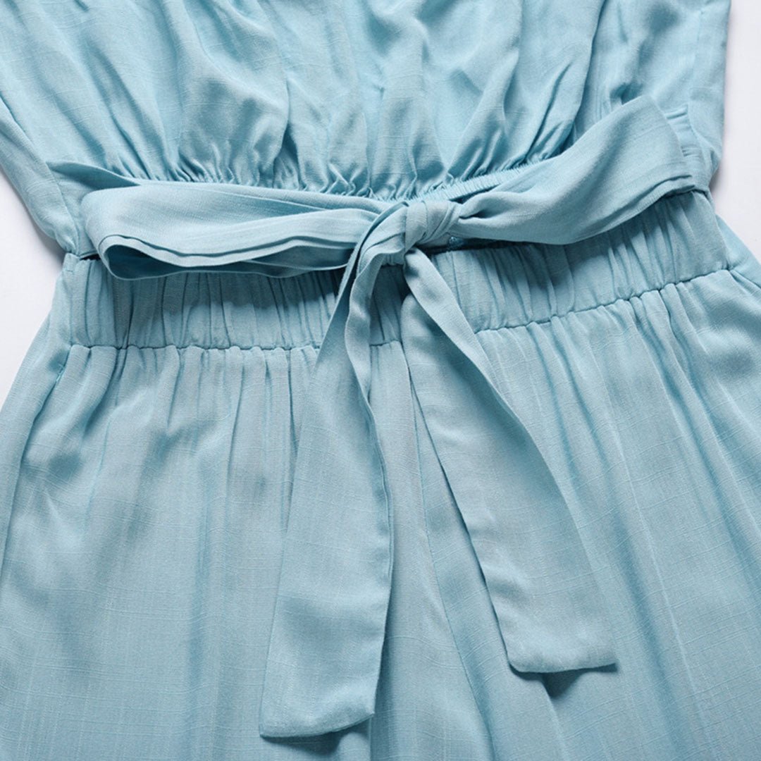Women's Strapless Wide Leg Jumpsuit
