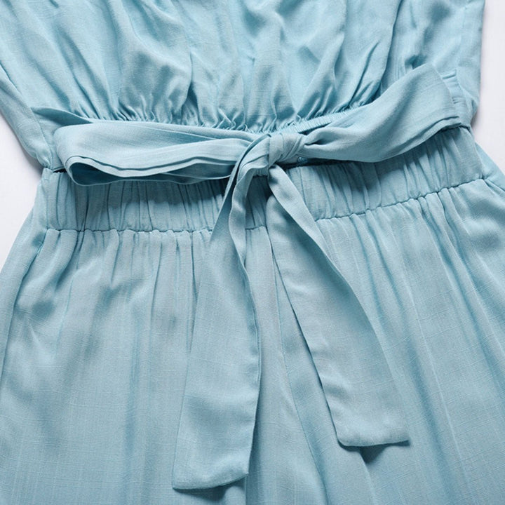 Women's Strapless Wide Leg Jumpsuit