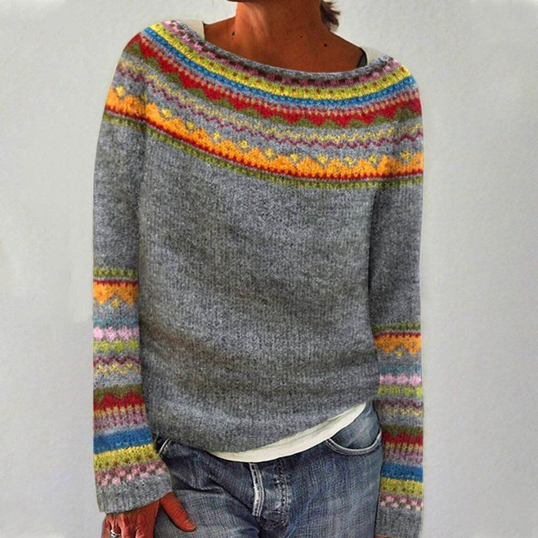 Courtey | Women's warm circular neckline sweater | Long -sleeved 0