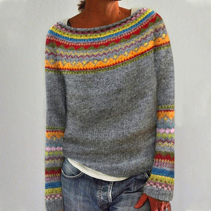 Courtey | Women's warm circular neckline sweater | Long -sleeved 1