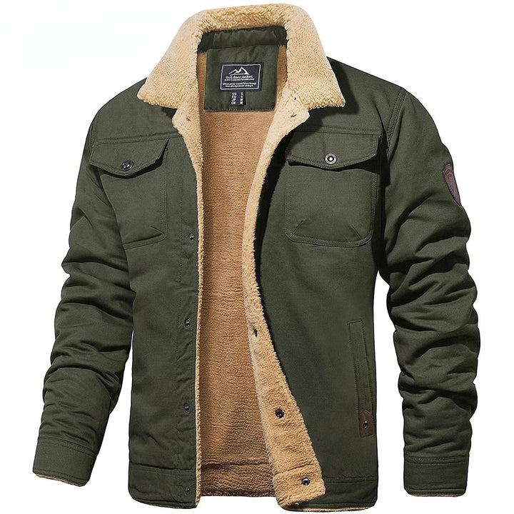 Winter Jacket Sherpa Lined Casual Men