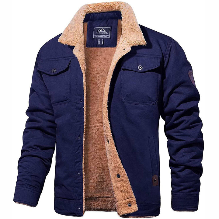 Winter Jacket Sherpa Lined Casual Men