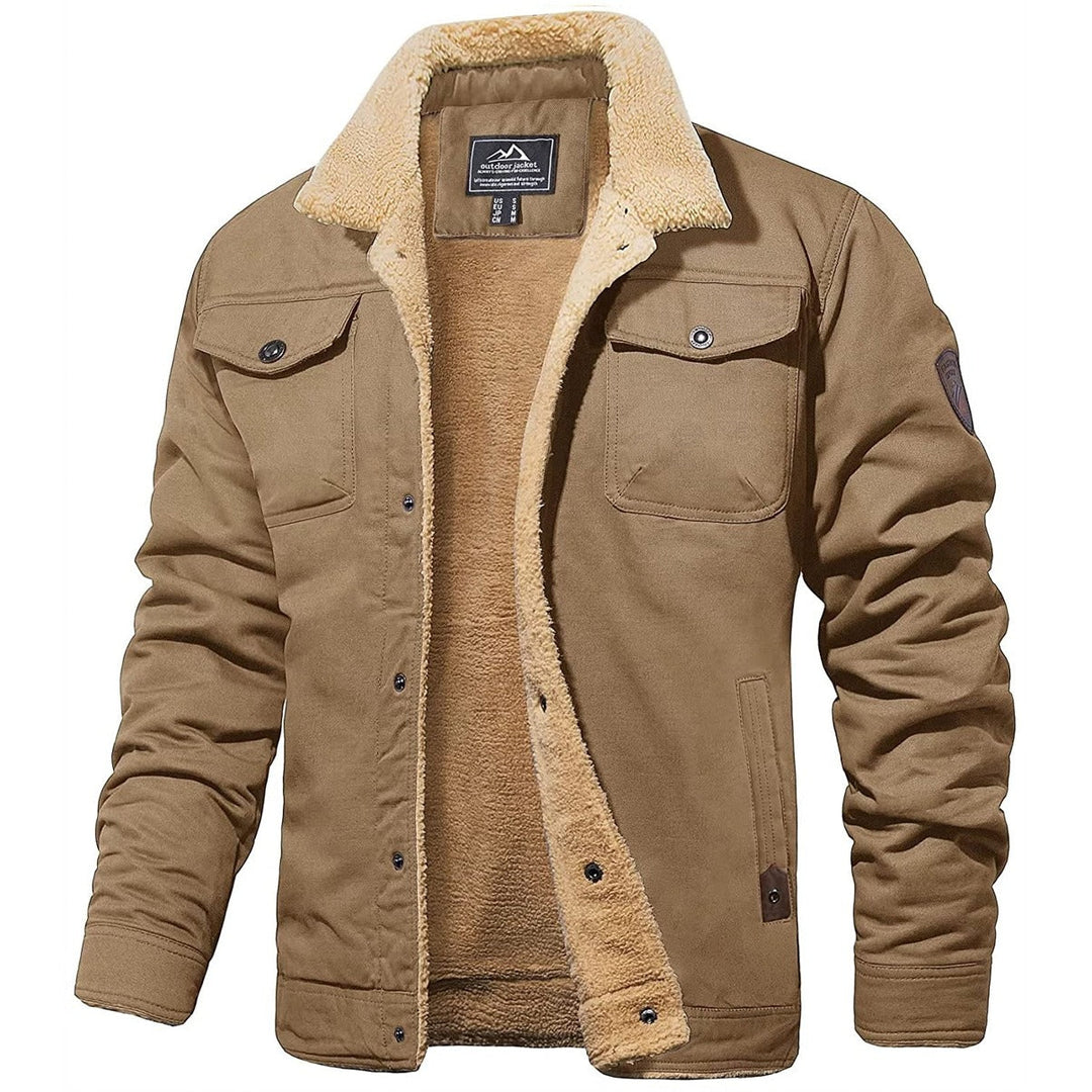 Winter Jacket Sherpa Lined Casual Men