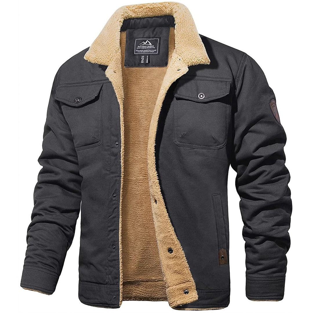 Winter Jacket Sherpa Lined Casual Men