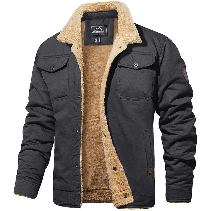 Winter Jacket Sherpa Lined Casual Men