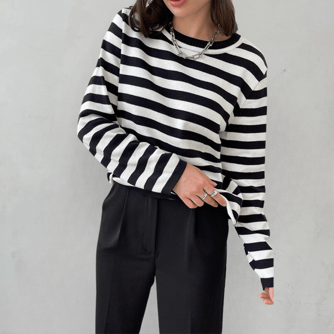 Women’s Striped Sweater | Modern Casual