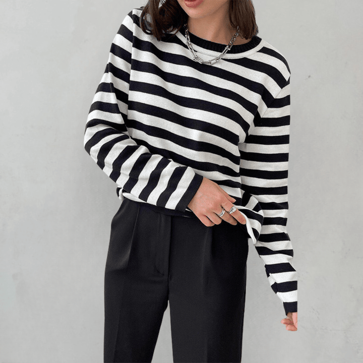 Women’s Striped Sweater | Modern Casual