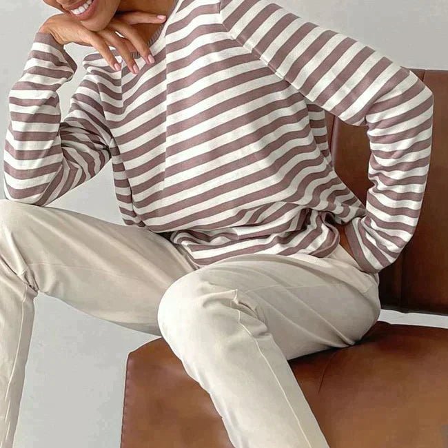 Women’s Striped Sweater | Modern Casual