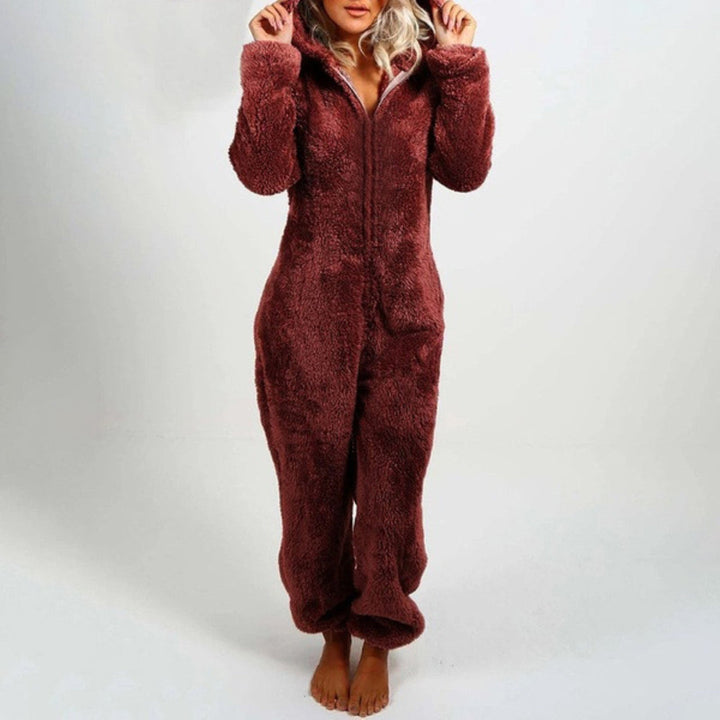 Dahlia | Elegant long fleece overall with hood 2