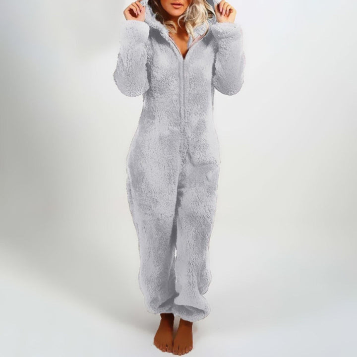 Dahlia | Elegant long fleece overall with hood 3