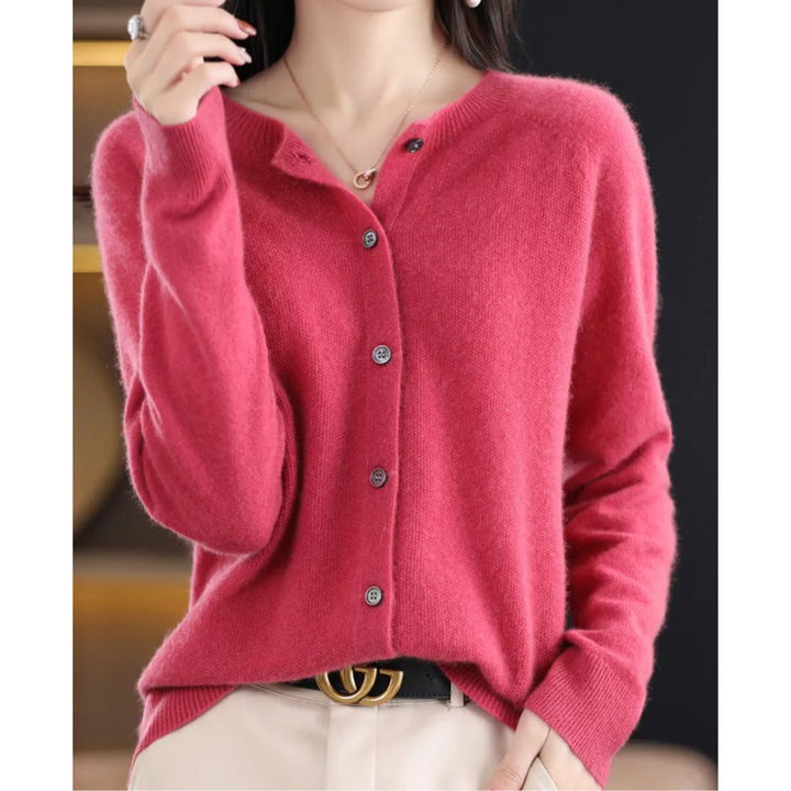 Danielle | Pure merino wool women O-HALS cardigan 0