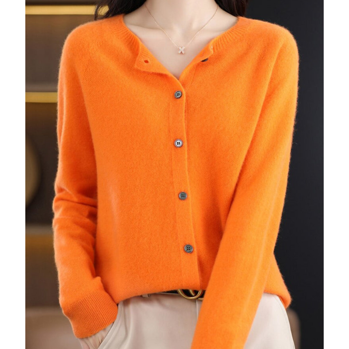 Danielle | Pure merino wool women O-HALS cardigan 14