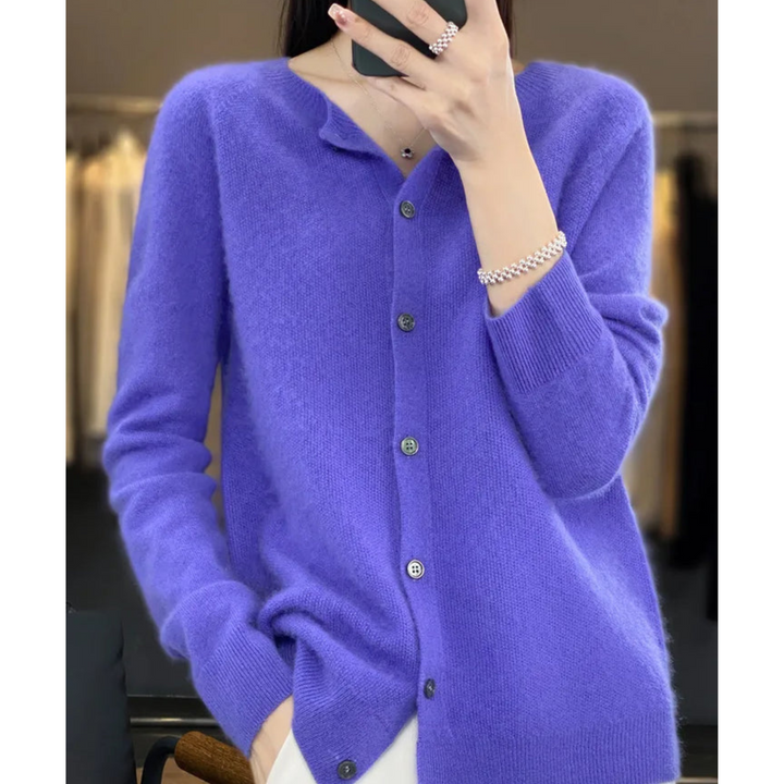 Danielle | Pure merino wool women O-HALS cardigan 2