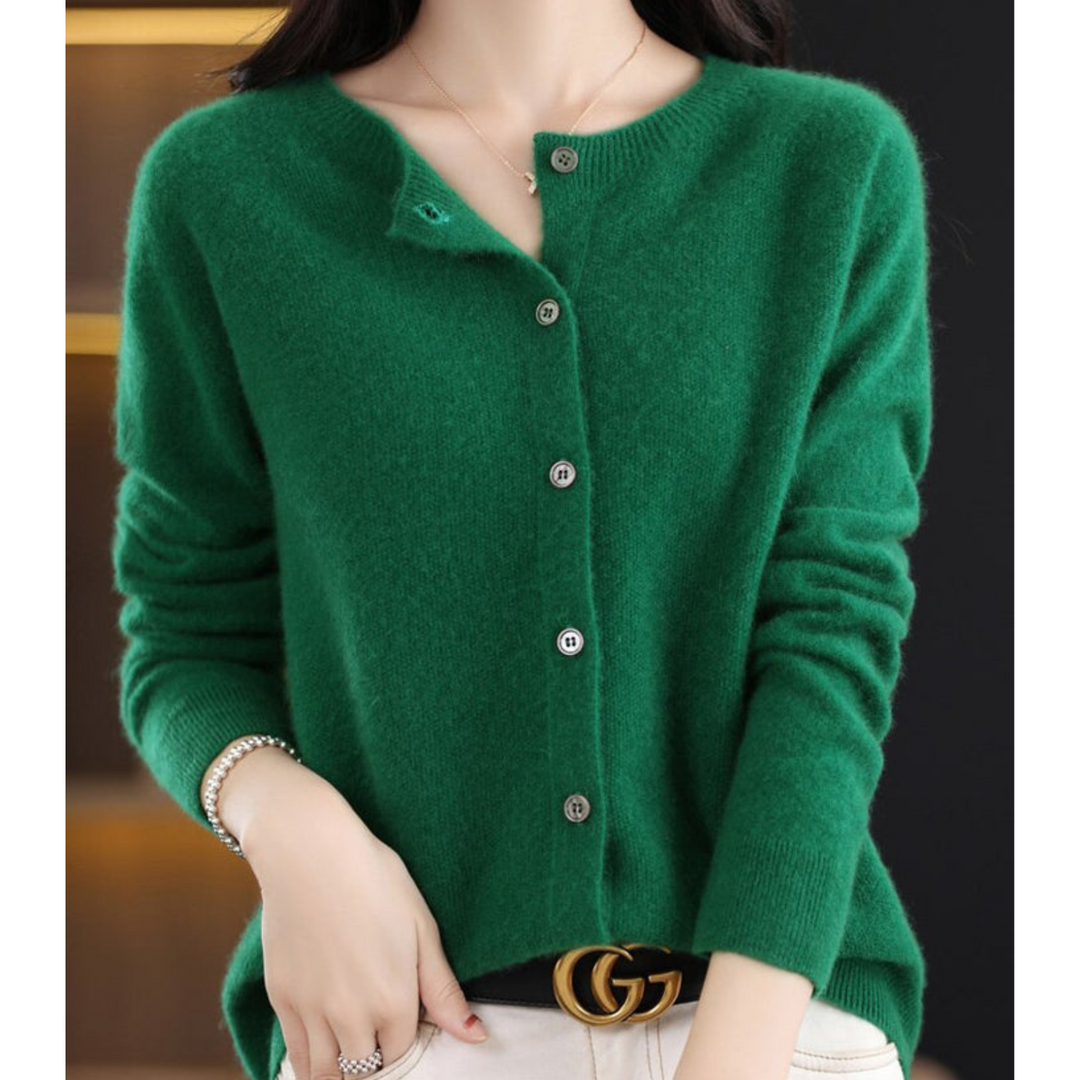 Danielle | Pure merino wool women O-HALS cardigan 4