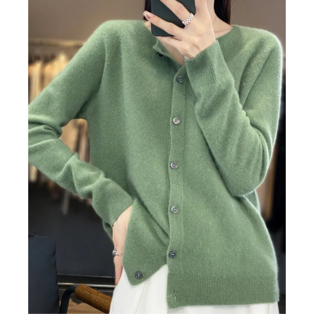 Danielle | Pure merino wool women O-HALS cardigan 6