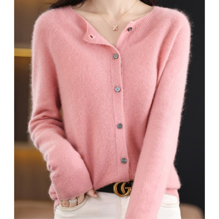 Danielle | Pure merino wool women O-HALS cardigan 8