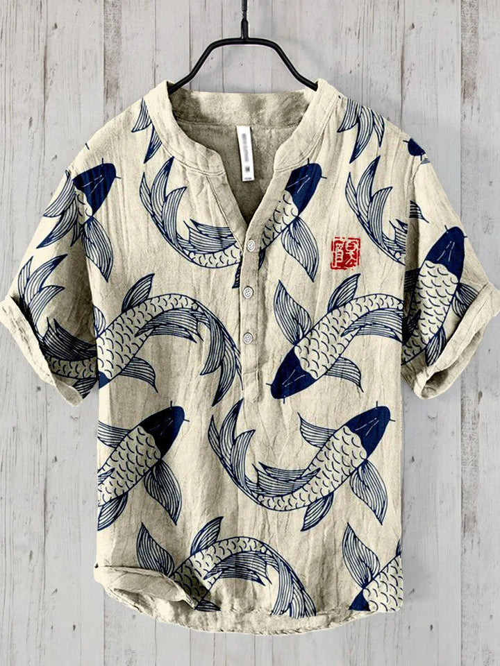 Men’s Printed Short Sleeve Shirt | Casual Summer Style