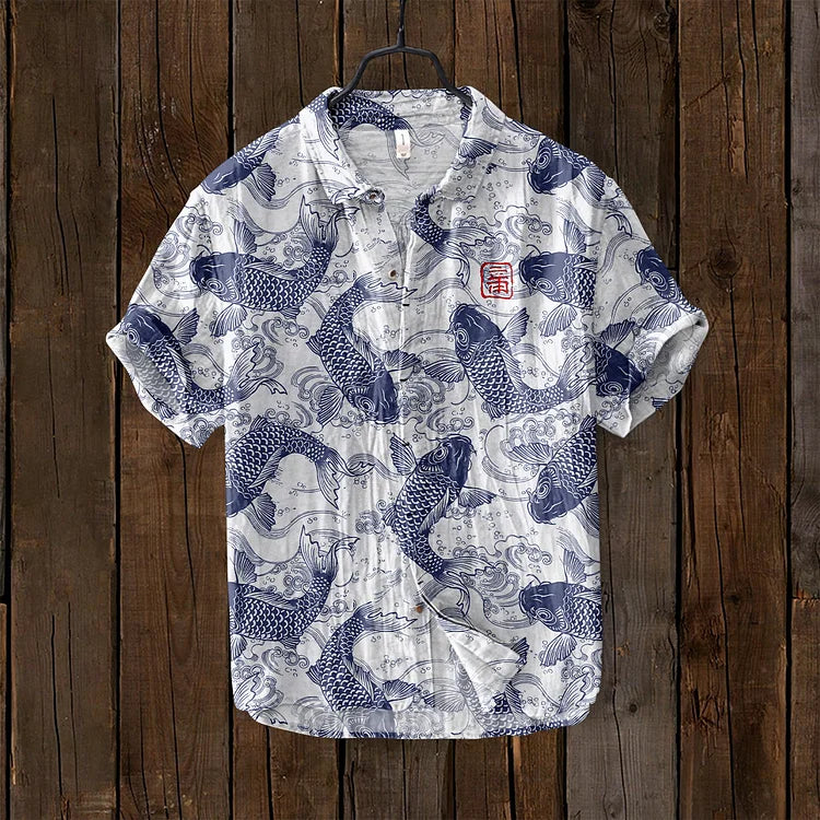 Men’s Printed Short Sleeve Shirt | Casual Summer Style
