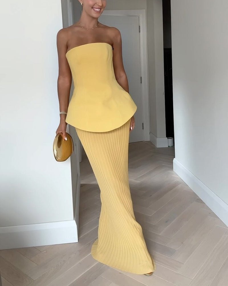 Delaney | Strapless Maxi Dress 0