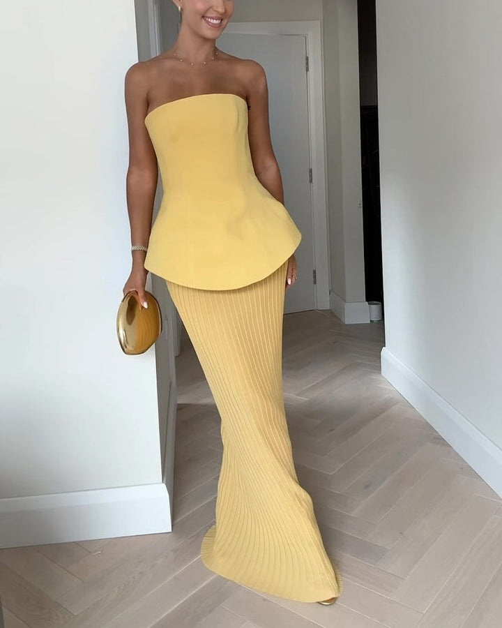 Delaney | Strapless Maxi Dress 0