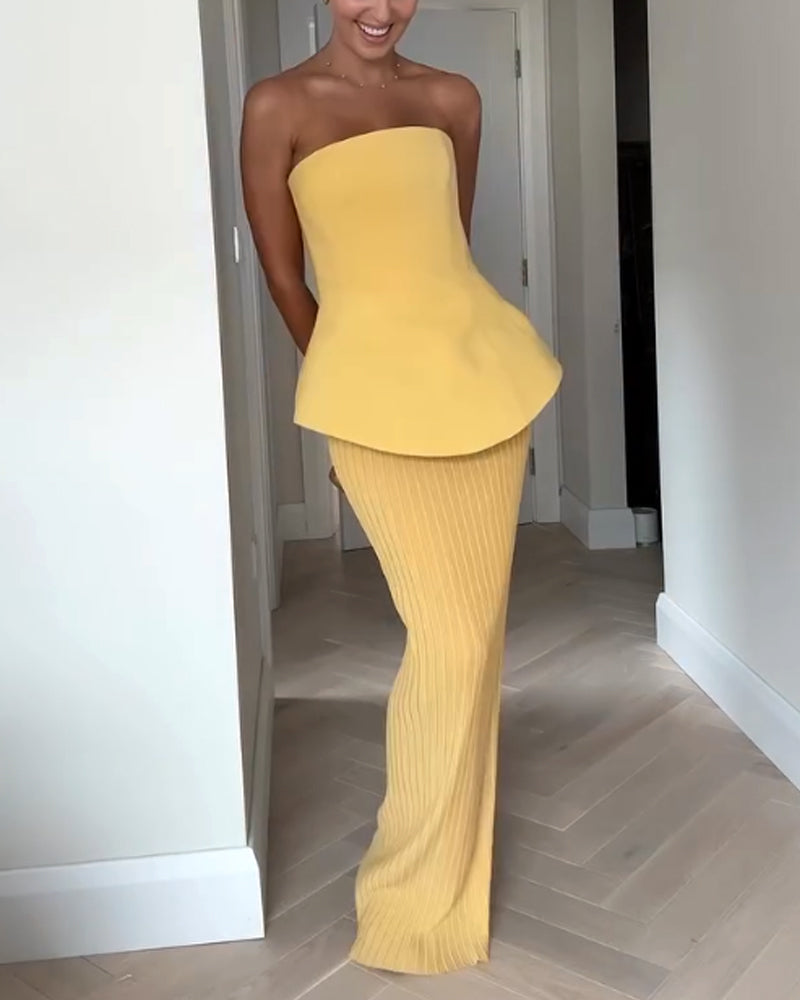 Delaney | Strapless Maxi Dress 4