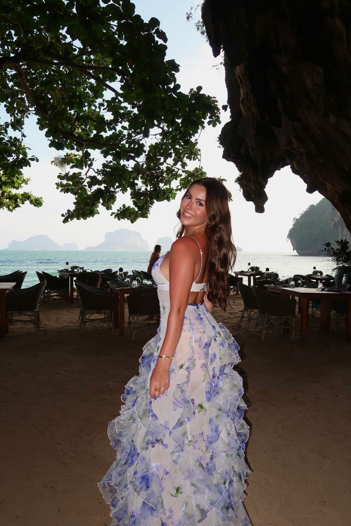 Women's Floral Lace Wedding Maxi Dress